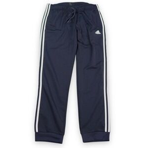 Adidas‎ Tricot Track Pants Womens Large Blue White 3 Stripes Warm up Core